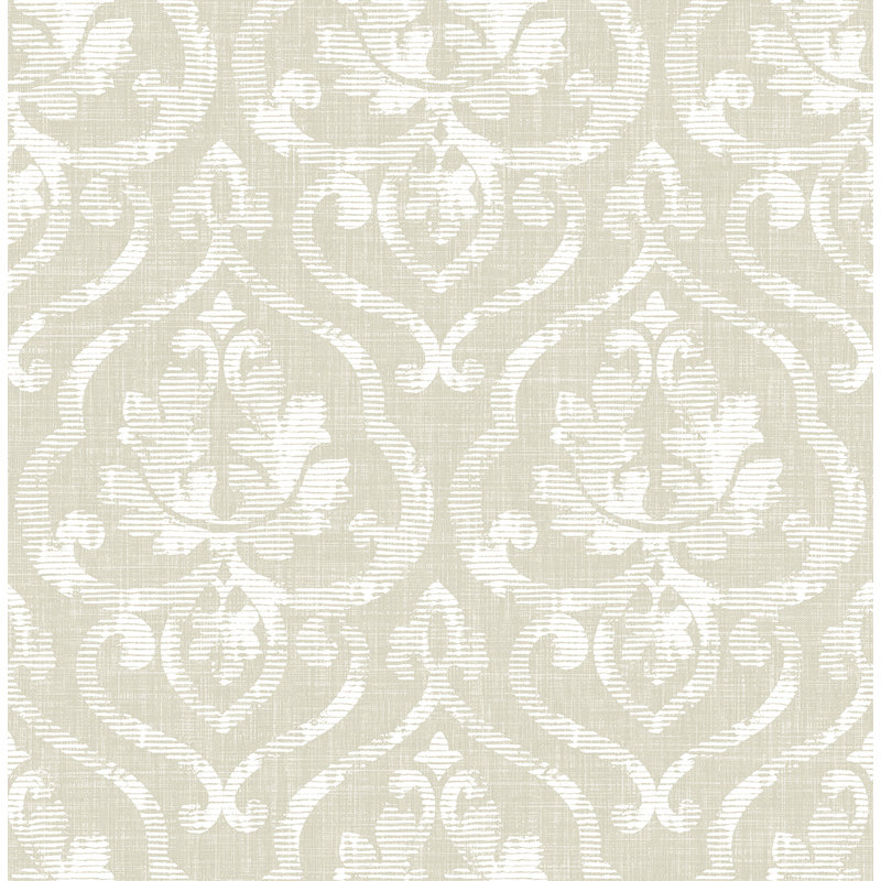 Rouleau de papier peint L 33 pi x l 20,5 po Ramsay, Brun / Blanc