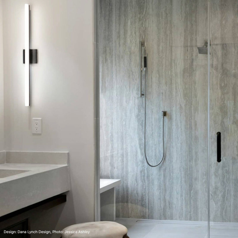 1 - Light LED Bath Bar, Yes, Satin Black