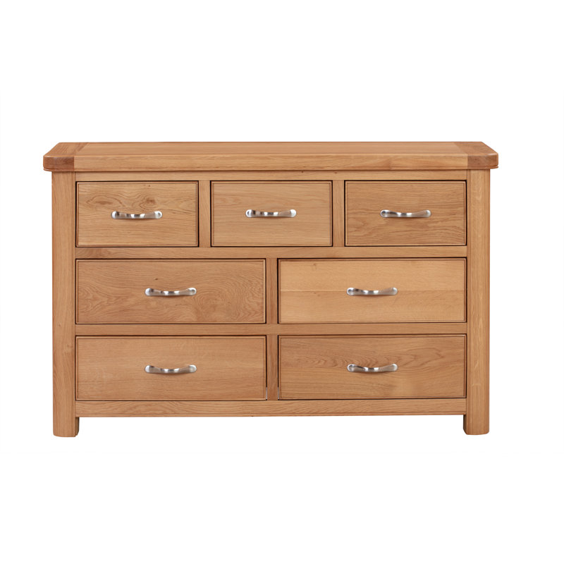 Comfrey 125cm W 7 - Drawer Chest of Drawers, Natural