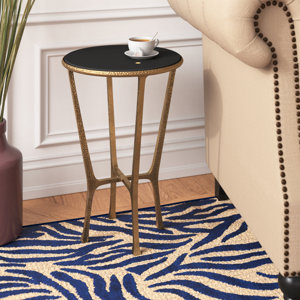 Arbuckle End Table Black and Gold