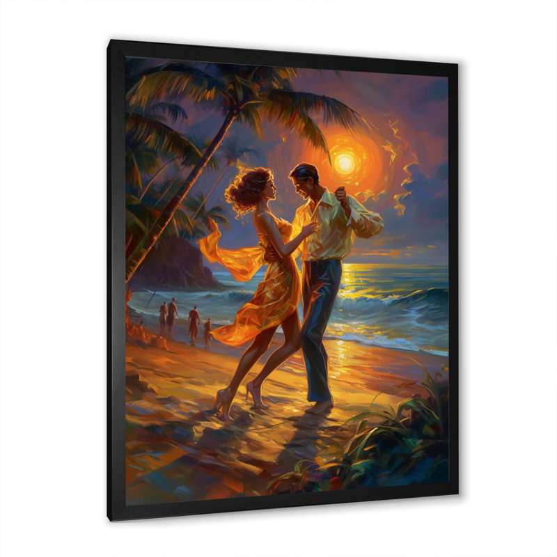 «Rohthash The Couple's Dance Of Love II», reproduction sur toile, Cadre photo noir, H 20 po x l 12 po x P 1 po