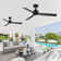 Korryn 48'' Black 3-Blade Indoor/Covered Outdoor Lightless Ceiling Fan with Remote Control