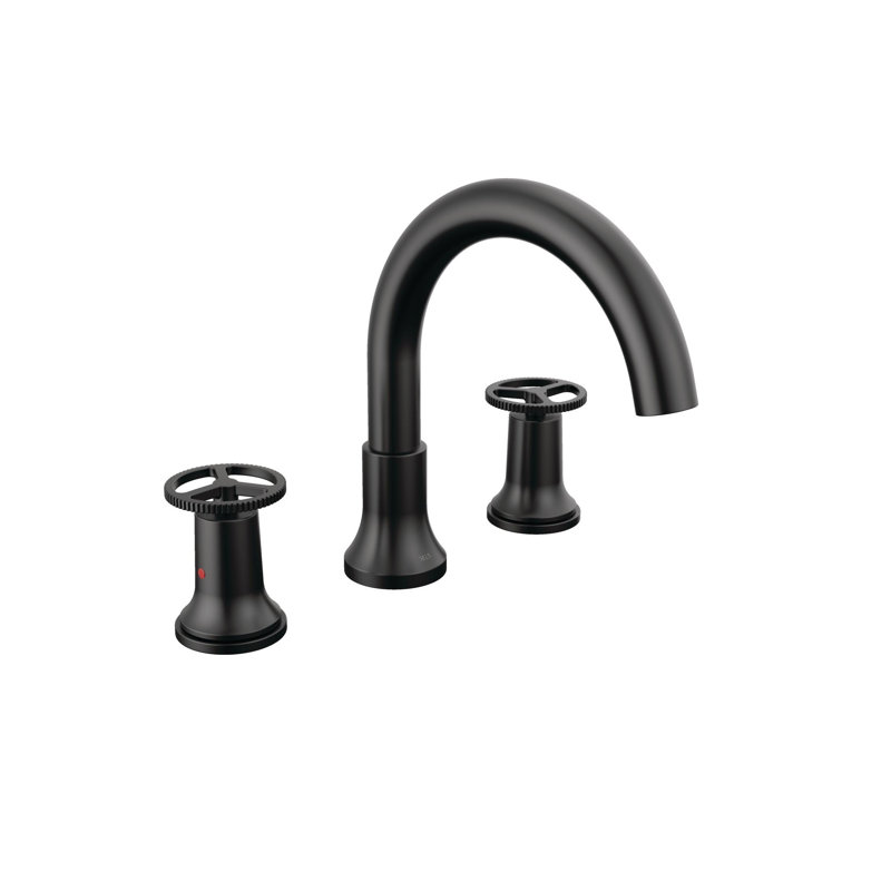 Garniture de robinet de baignoire romaine à deux poignées Trinsic, Noir mat