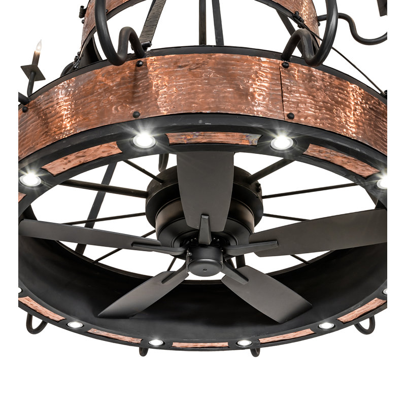 62" Wide Costello 18 Light Two Tier Chandel-Air, 75" H x 72" W x 72" D