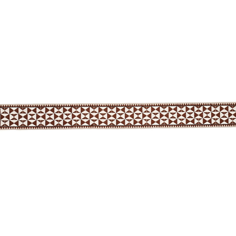 Zulma Embroidered Tape, Brown