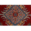 Tapis rouge en laine Kazak rouge fait à la main 7 x 10