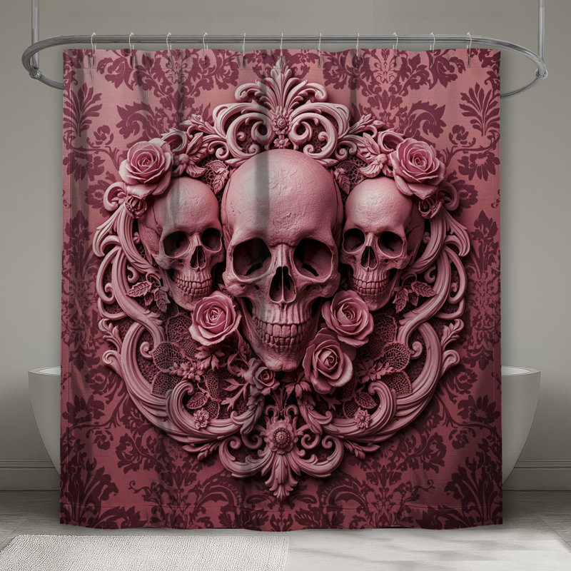 Rideaux de douche Skulls, L 70 po x H 72 po
