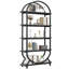 Grande bibliothèque arquée à 5 niveaux avec tablette de rangement-114624139