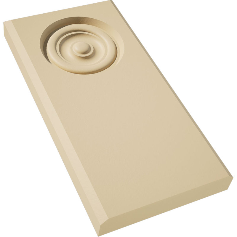Foster Bullseye Plinth Block with Beveled Edge, 10" H x 5" W x 1" D
