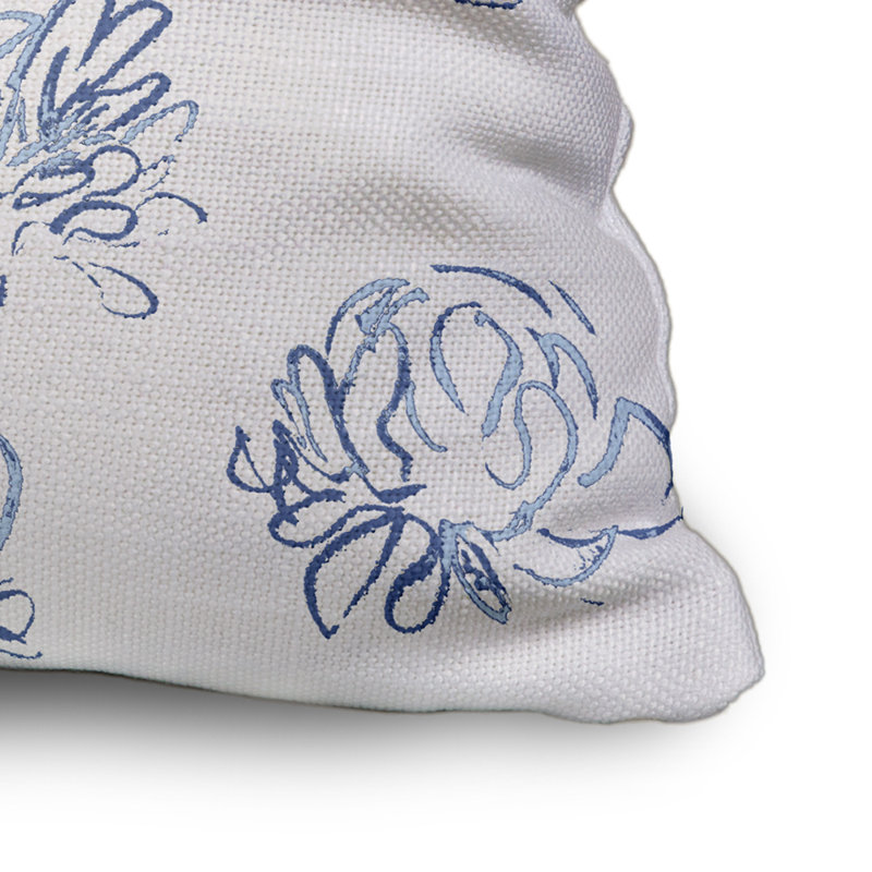  Housse et insert de coussin carré en coton, Bleu, 20 po X 20 po