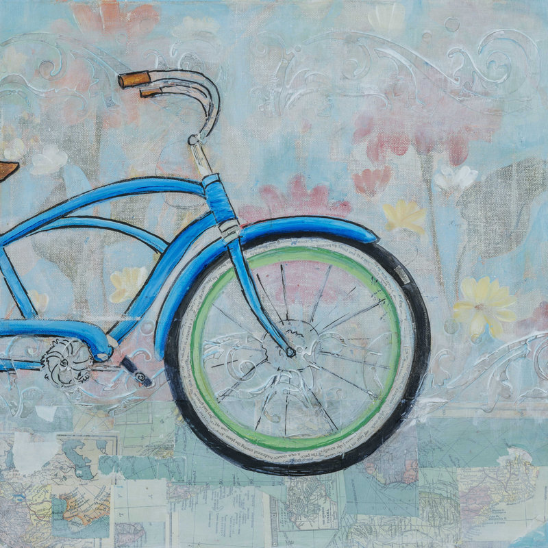 Vélo collage II, H 20 po x l 20 po