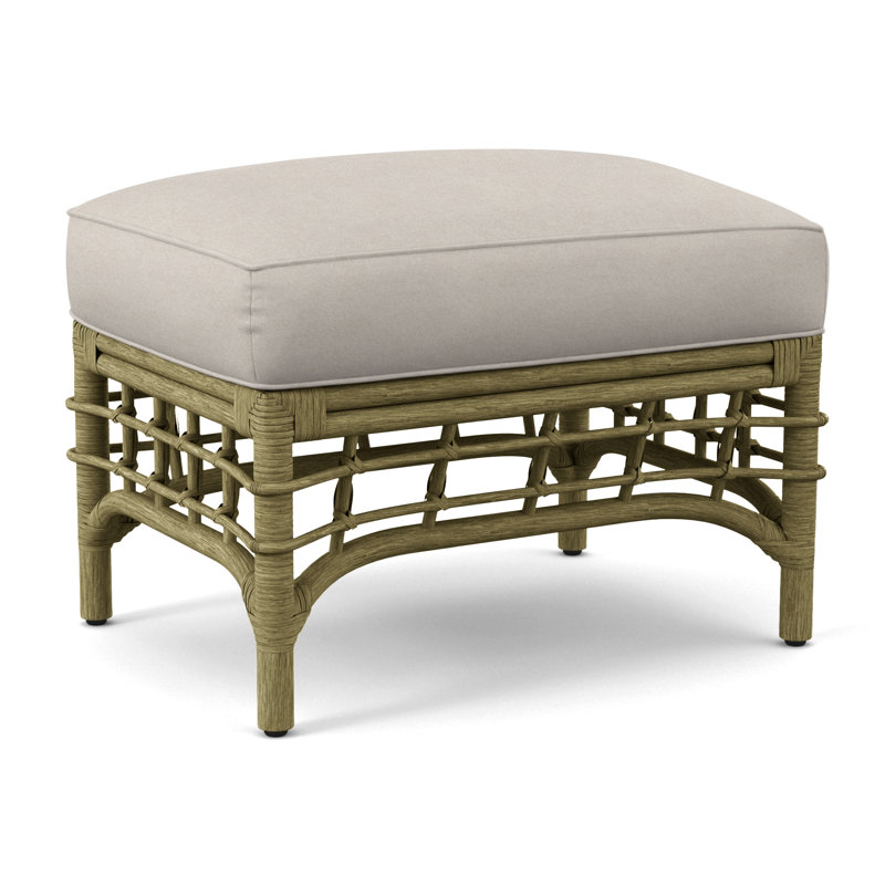 Bridgehampton Ottoman, Salsa Stripe; 0210-21, Mushroom