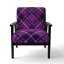 Tartan à carreaux - Fauteuil d'appoint rembourré à motifs-481521174-491257196