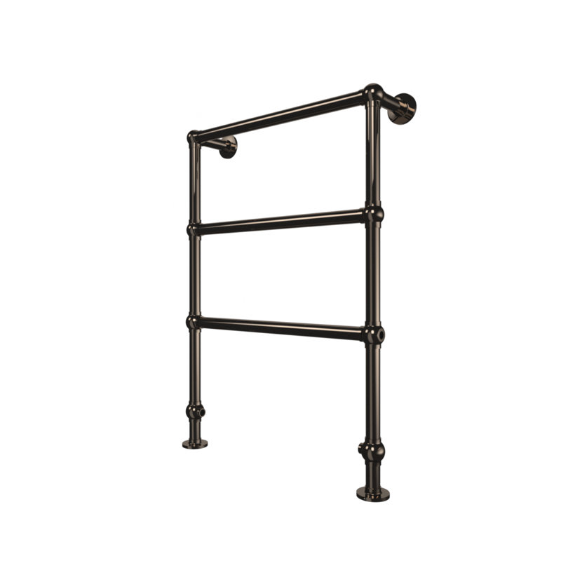 26.5"x37" Woodstock Traditional Electric Hardwired Towel Warmer - Polished Nickel, Fluid Filled, Industrial Design, Includes Programmable Smart Switch, Lifetime Warranty