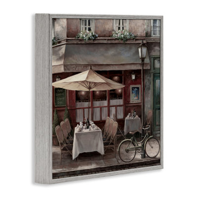 Outside Dining Bistro Framed Giclee Art, design by T.C. Chiu
