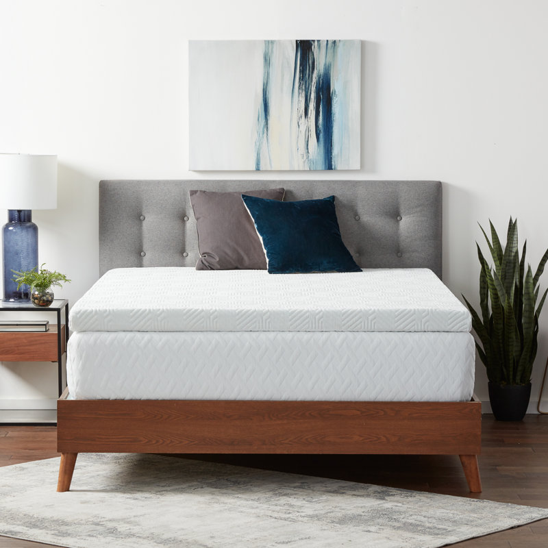 Lucid 4" Gel Infused Memory Foam Mattress Topper with Cover - Twin XL, Extra-long Twin, 4 inch
