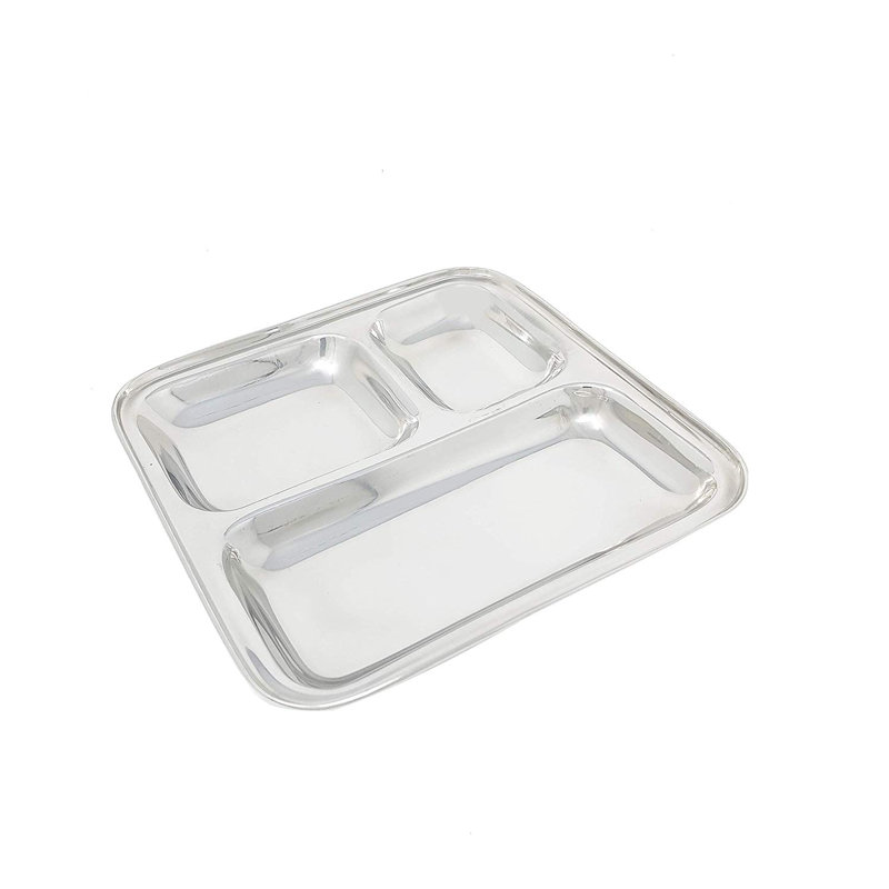 Symple Stuff Stainless Steel Divided Serving Dish