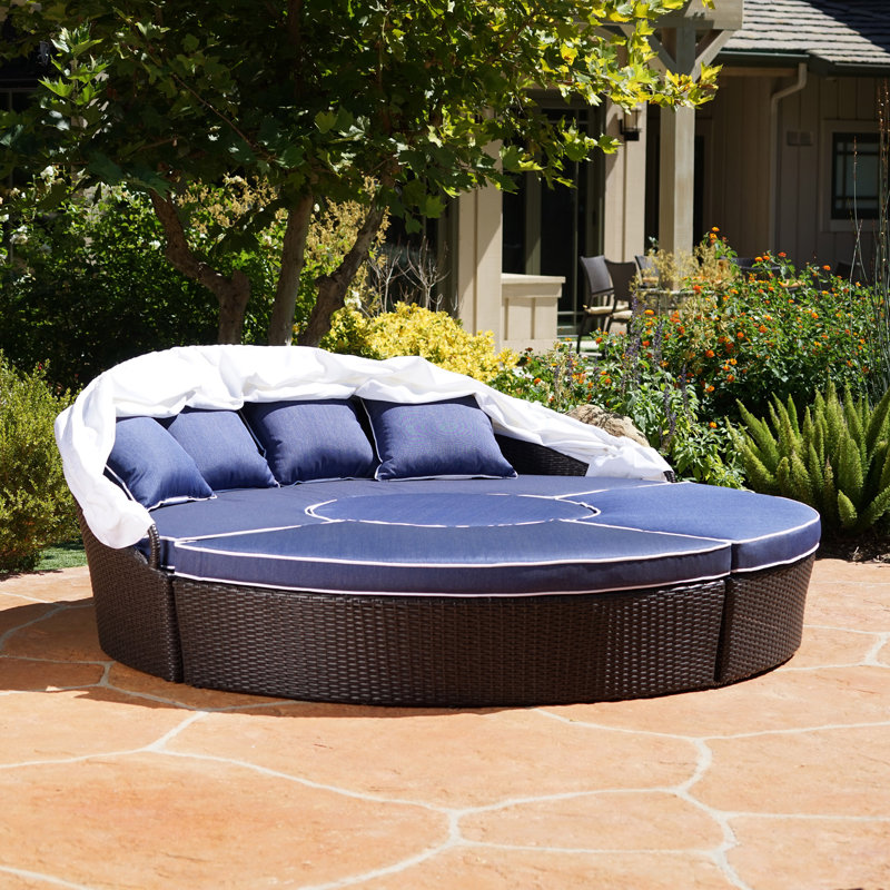 Avesta 8 - Person Patio Conversation Set with Cushions, Navy Blue