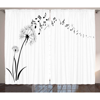Semi-Sheer Rod Pocket Curtain Panels