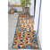 Dickenson Cabo Floral Machine Made Power Loom Polypropylene Indoor Area Rug in Gold/Orange/Blue