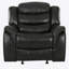 Fauteuil inclinable Classic Design, fauteuil inclinable en polyuréthane à baies noires et fauteuil inclinable oscillant (ancien SKU: 57412.00BLK)