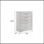 Commode 5 tiroirs en bois blanc Blanca