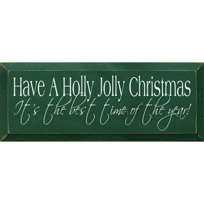 Ayez une touche de noël holly jolly, c’est le meilleur moment de l’année ! plaque d’art textuel