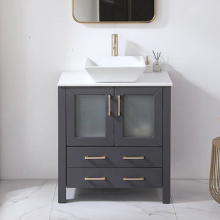 Ensemble de meuble-lavabo simple 30 po gris