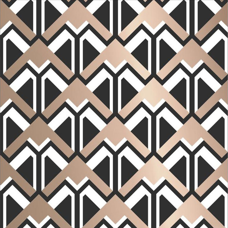 Beau Geometric Metallic Wallpaper Roll, Gatsby