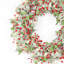 Couronne de Noël artificielle 26 po avec boules rouges et boules rouges pour Noël