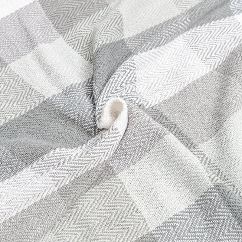 Couverture 100% coton Mauston, Gris