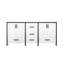 Meuble-lavabo double l 72 po x P 22 po Ziva-50494158