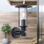 Needham - Brushed Stainless Steel Motion Sensor Outdoor Security Lights-147049922-196440853