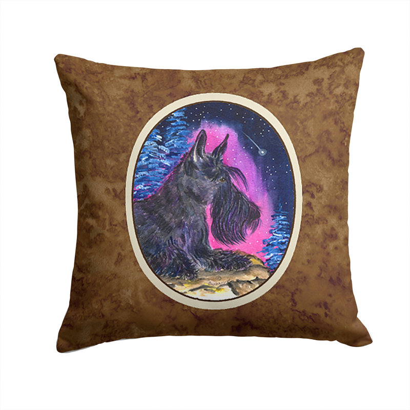 Coussin décoratif intérieur / extérieur Starry Night Scottish Terrier