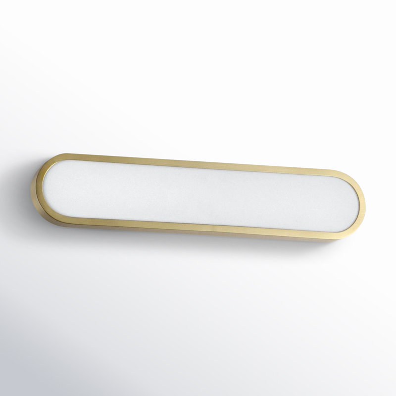 Dimmable LED Bath Bar, Gold/White, 24"