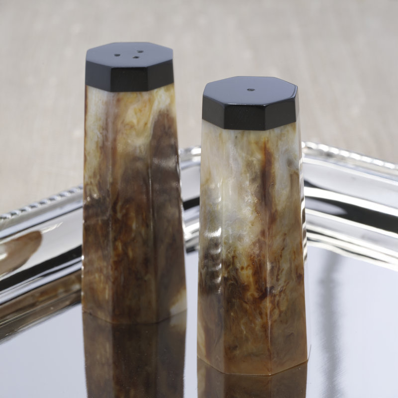 Ensemble de salière et poivrière en résine Langham