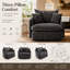 Fauteuil d'appoint surdimensionné en chenille pivotant à 360 ° Elvaris-921924527