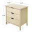 Armoire américaine à 3 tiroirs pour la chambre à coucher, le salon, le bureau, avec glissières inférieures coulissantes lisses, poignées à motif noir captivantes, patins antidérapants, pièces murales verrouillables et panneaux