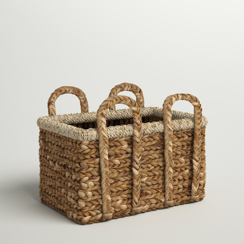 Wicker Basket, 20" L x 9.5" W x 12.5" H