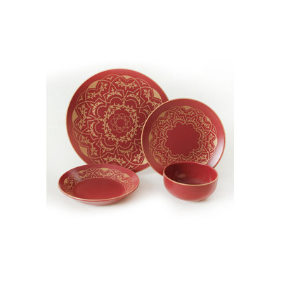Maxon 24 Piece Ceramic Dinnerware Set - Service for 6