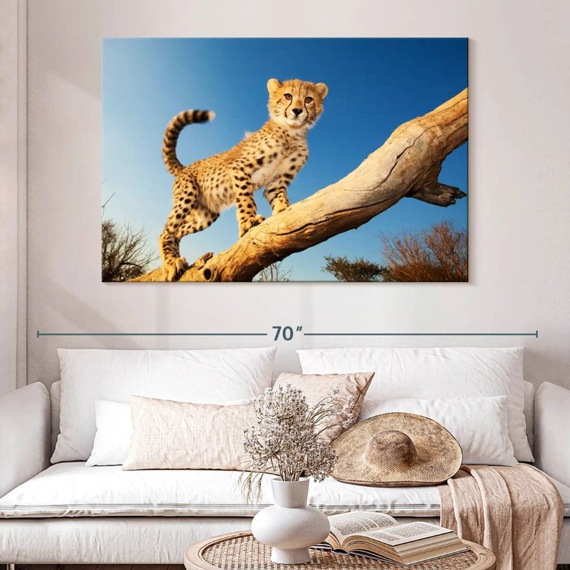 Brampt Cheetah Cub, 34" H x 51" W