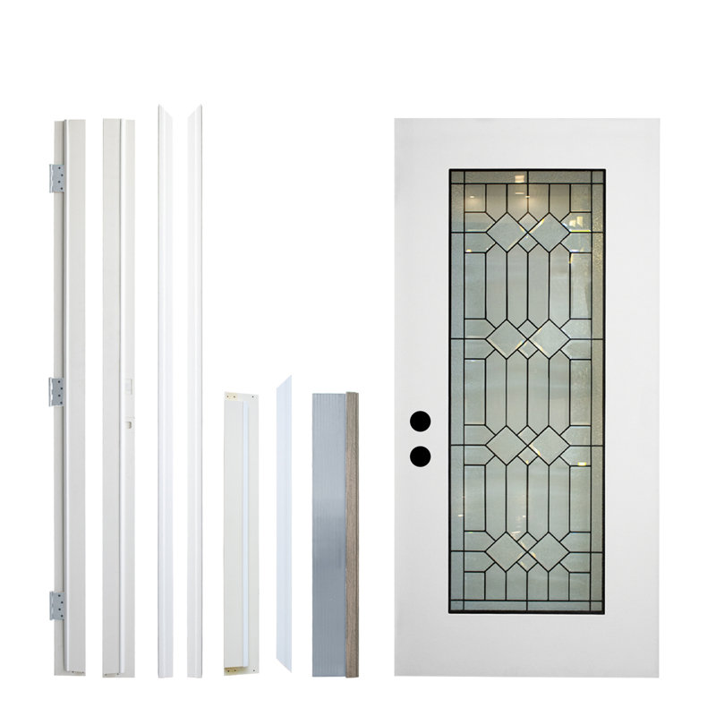 Porte avant / extérieure en fibre de verre durable pleine longueur, Droite