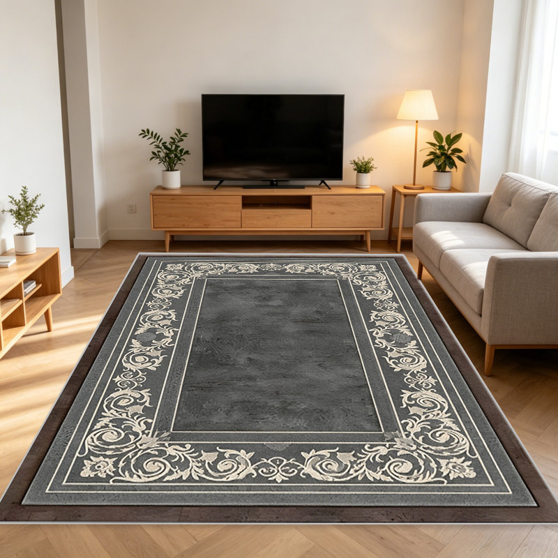 Grey Vine carpet-easy to clean, machine-washable, soft and comfortable; suitable for door mats, kitchens, living rooms, bedrooms, corridors, and laundry areas. Easy to clean, durable carpet for home decoration.