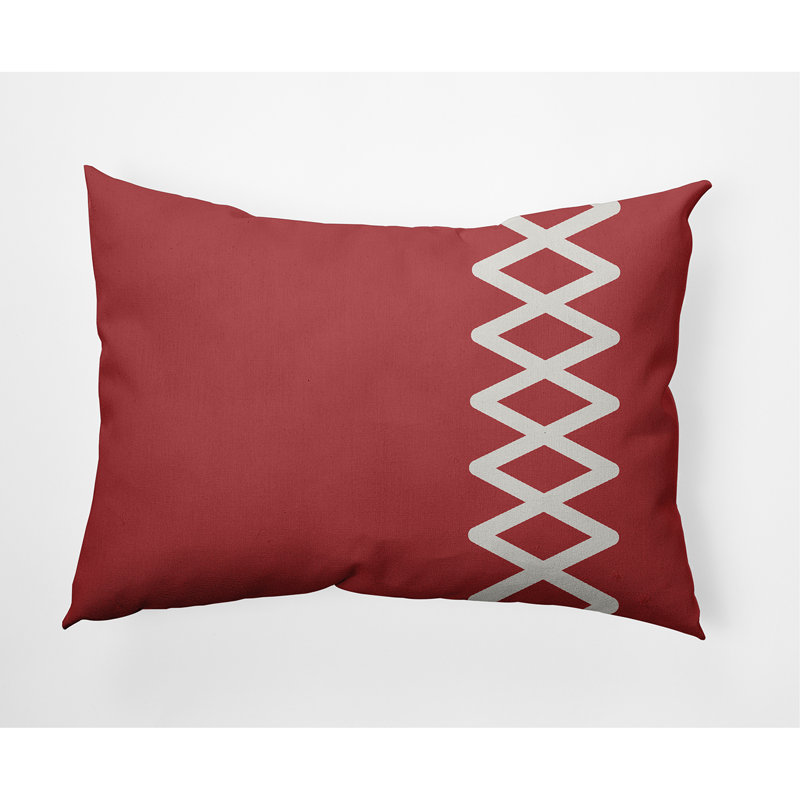 Housse de coussin et insert Layton, 14 po x 20 po, Rouge Ligonberry