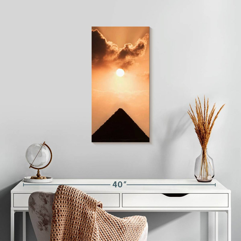 Silhouette de pyramide de Gizeh, H 24 po x l 12 po
