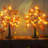 24" Fall Lighted Maple Tree Thanksgiving Halloween Decoration Tabletop Fall Tree