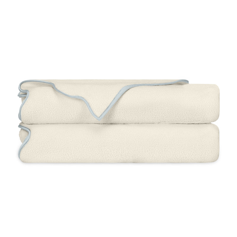 Antalya 2-pc Bath Towel Set, Ivory/Sion Blue, 2 Pack - Bath Tower