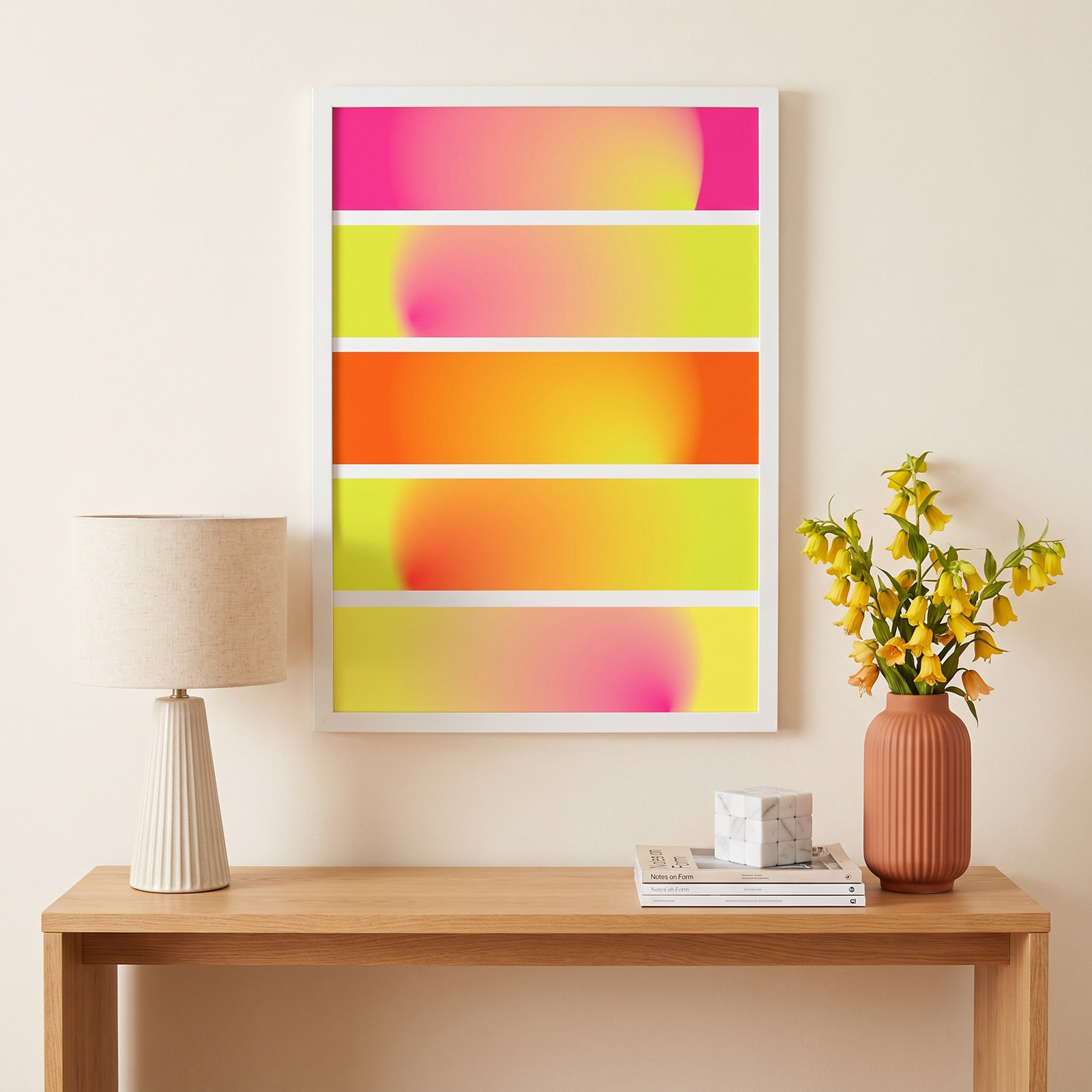 One Way by Valeria Castillo, 25" H x 18" W x 1" D, White