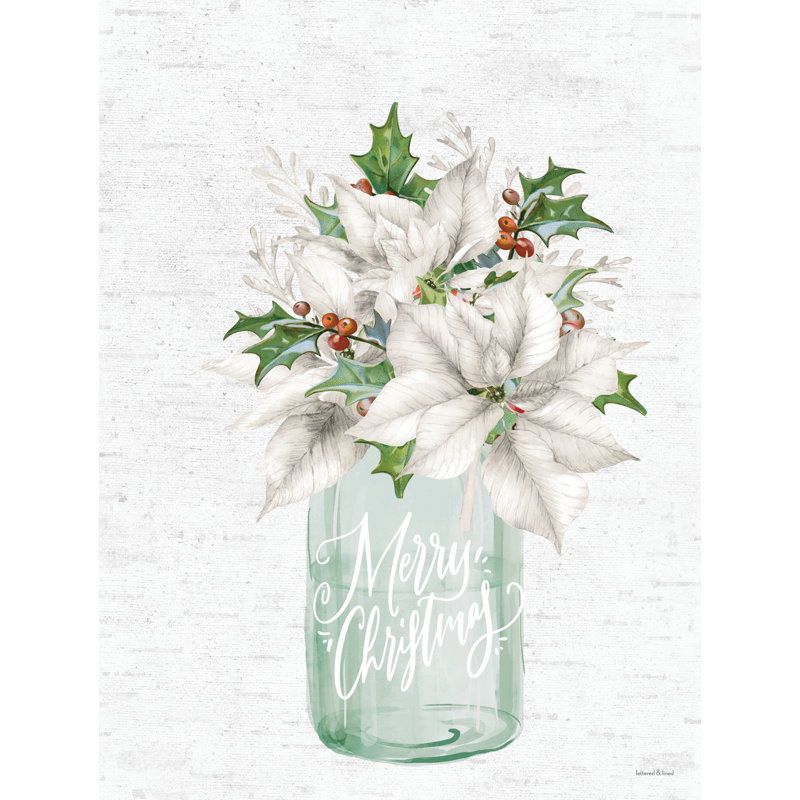 Joyeux Noël poinsettia par lettré et doublé, H 48 po x l 32 po x P 1,25 po