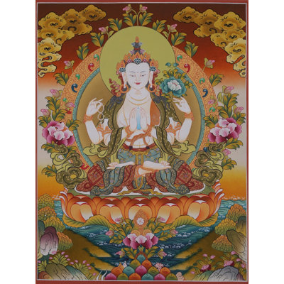Chenrezig (Avalokiteshvara) | Brocadeless Thangka